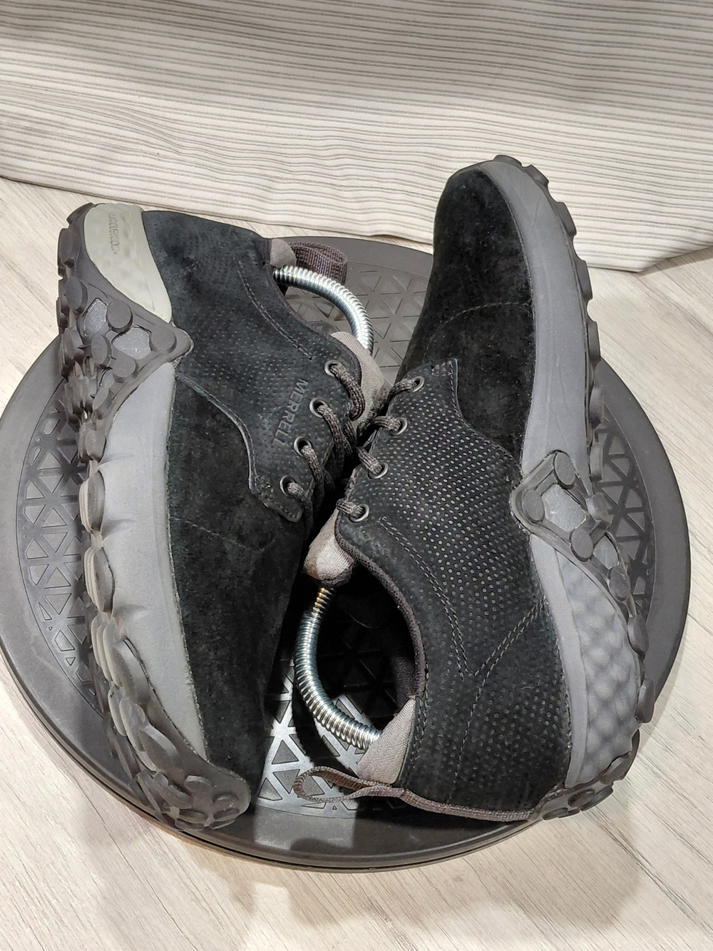 Merrell Womens Jungle Lace Trail Hiking Shoes Black Suede Two Tone Grey SIZE W9 - Picture 13 of 16